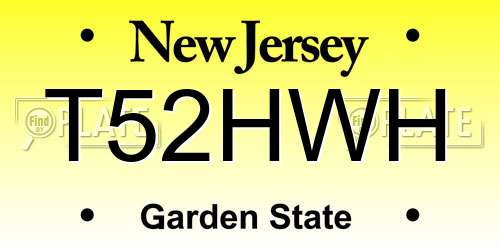 T52HWH New Jersey License Plate