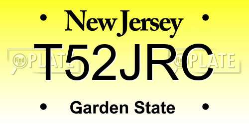 T52JRC New Jersey License Plate