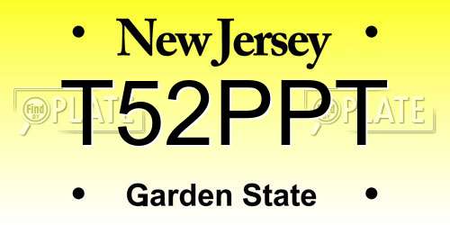 T52PPT New Jersey License Plate