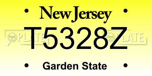 T5328Z New Jersey License Plate