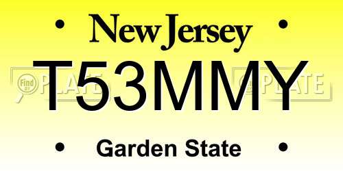T53MMY New Jersey License Plate