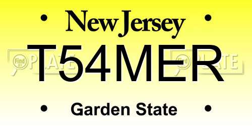 T54MER New Jersey License Plate