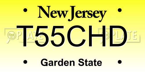 T55CHD New Jersey License Plate