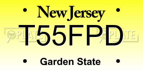 T55FPD New Jersey License Plate