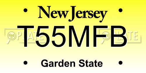 T55MFB New Jersey License Plate
