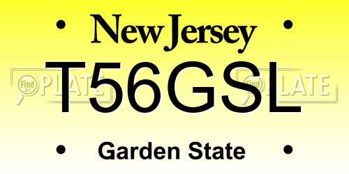 T56GSL New Jersey License Plate