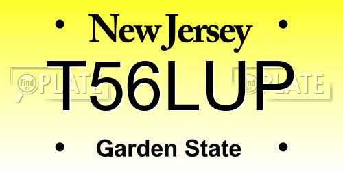 T56LUP New Jersey License Plate