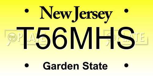 T56MHS New Jersey License Plate