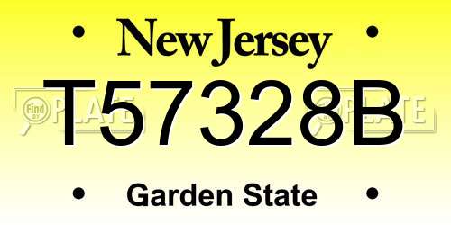T57328B New Jersey License Plate