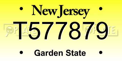 T577879 New Jersey License Plate