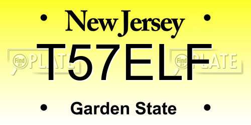 T57ELF New Jersey License Plate
