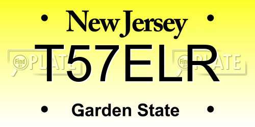 T57ELR New Jersey License Plate