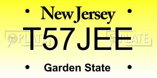 T57JEE New Jersey License Plate