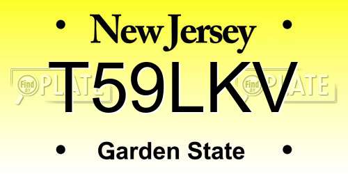 T59LKV New Jersey License Plate