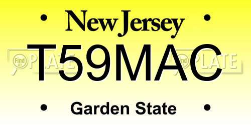 T59MAC New Jersey License Plate