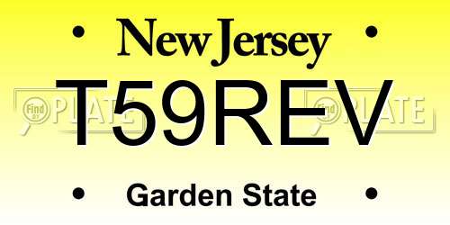 T59REV New Jersey License Plate