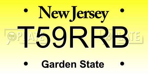 T59RRB New Jersey License Plate
