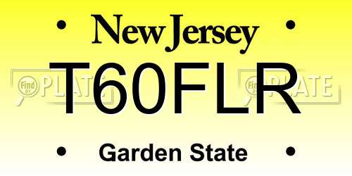 T60FLR New Jersey License Plate