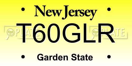 T60GLR New Jersey License Plate