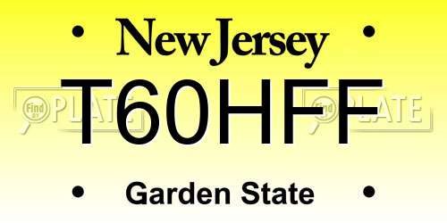 T60HFF New Jersey License Plate