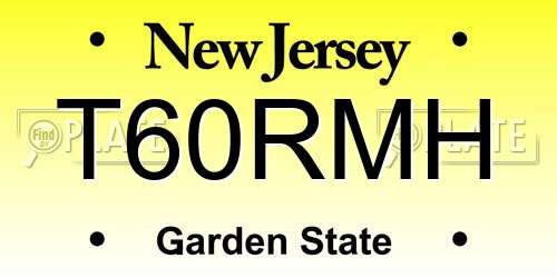 T60RMH New Jersey License Plate