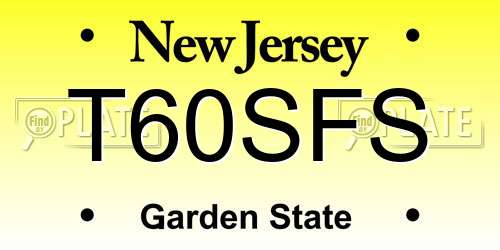 T60SFS New Jersey License Plate