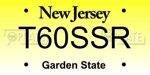 T60SSR New Jersey License Plate