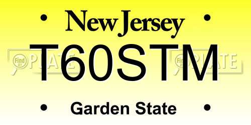 T60STM New Jersey License Plate