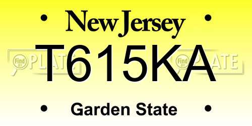 T615KA New Jersey License Plate