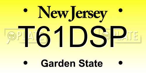 T61DSP New Jersey License Plate