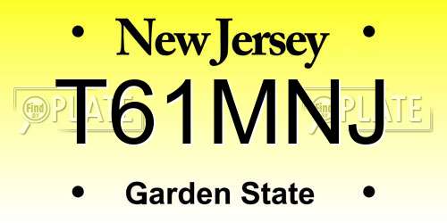 T61MNJ New Jersey License Plate