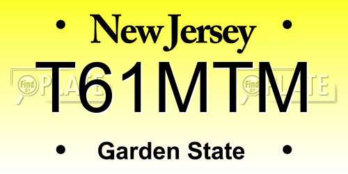 T61MTM New Jersey License Plate