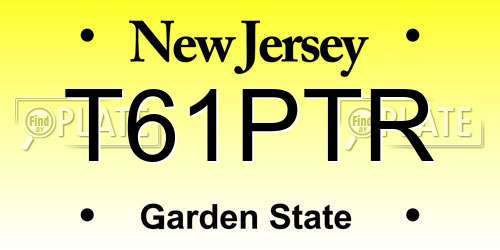T61PTR New Jersey License Plate
