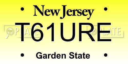 T61URE New Jersey License Plate