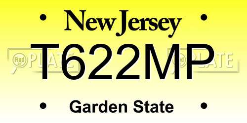 T622MP New Jersey License Plate