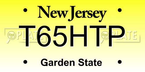 T65HTP New Jersey License Plate