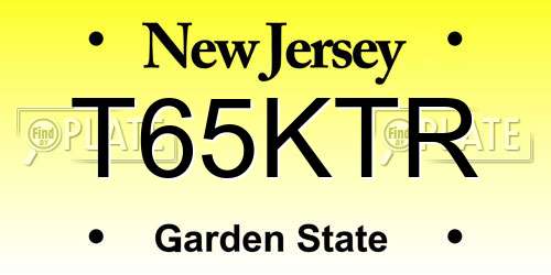 T65KTR New Jersey License Plate