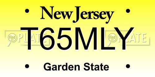 T65MLY New Jersey License Plate
