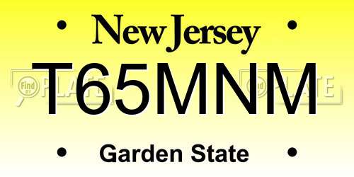 T65MNM New Jersey License Plate