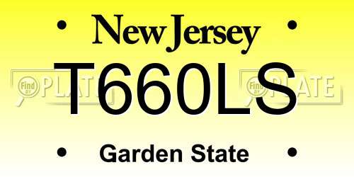 T660LS New Jersey License Plate