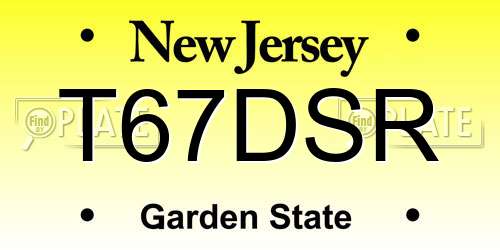 T67DSR New Jersey License Plate