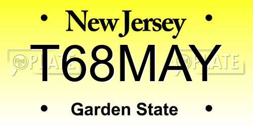T68MAY New Jersey License Plate