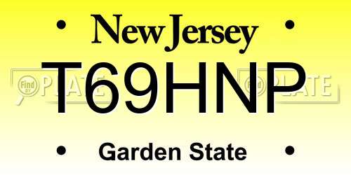 T69HNP New Jersey License Plate