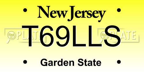 T69LLS New Jersey License Plate