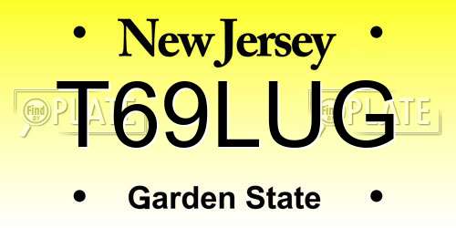 T69LUG New Jersey License Plate