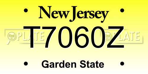 T7060Z New Jersey License Plate