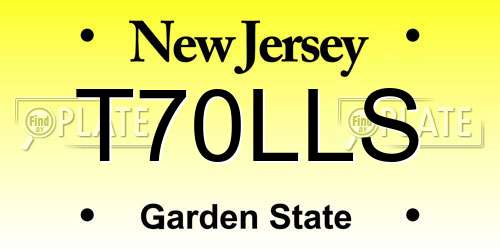 T70LLS New Jersey License Plate