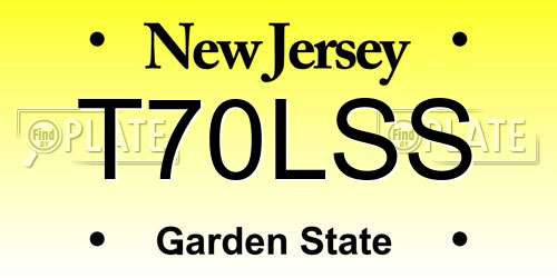 T70LSS New Jersey License Plate