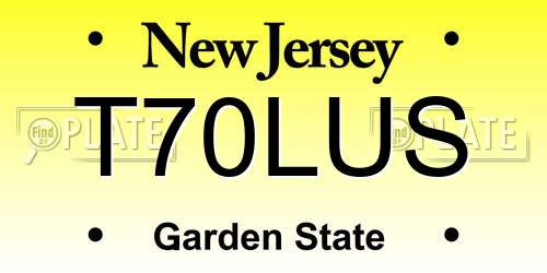 T70LUS New Jersey License Plate