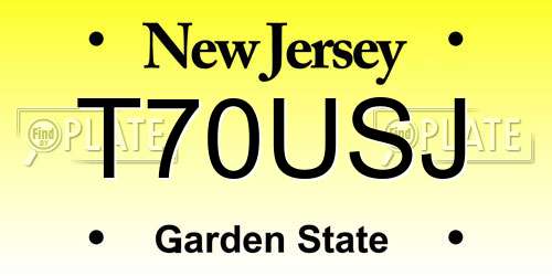 T70USJ New Jersey License Plate